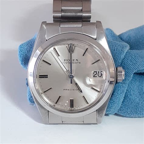 rolex 6466 30 mm|Rolex Oyster Precision 30mm silver dial 6466 1960 for $3,101.